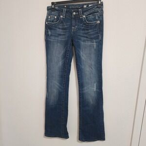 Miss Me‎ Women's Embellished Easy Boot Cut Jeans Dark Wash Size 27